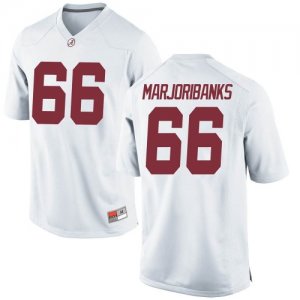 Men's Alabama Crimson Tide #66 Alec Marjoribanks White Replica NCAA College Football Jersey 2403KKXT4